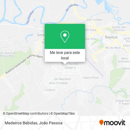 Medeiros Bebidas mapa