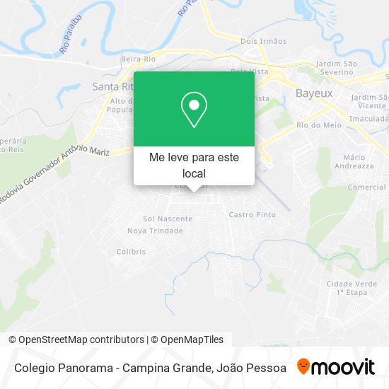 Colegio Panorama - Campina Grande mapa
