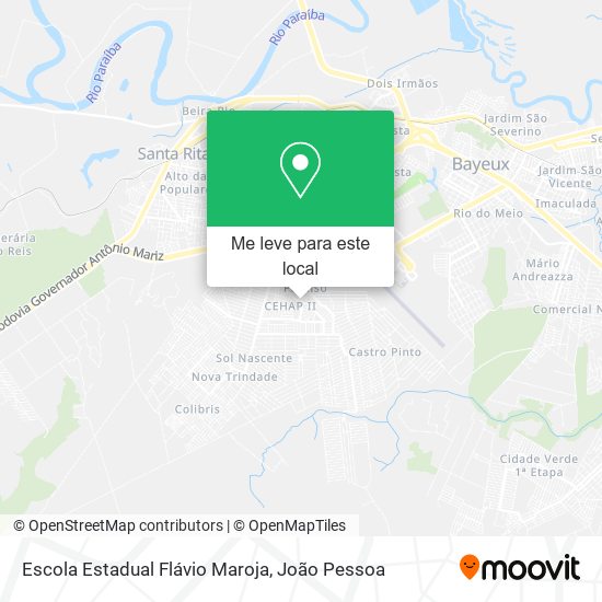 Escola Estadual Flávio Maroja mapa