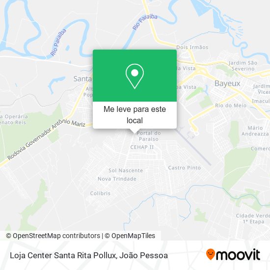 Loja Center Santa Rita Pollux mapa