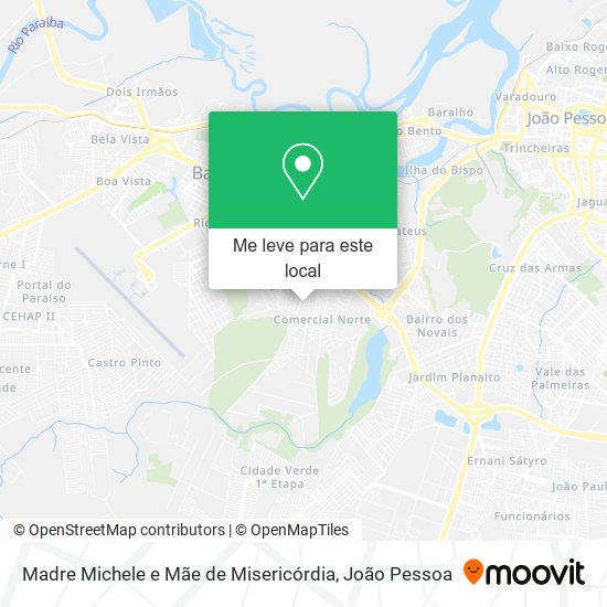 Madre Michele e Mãe de Misericórdia mapa
