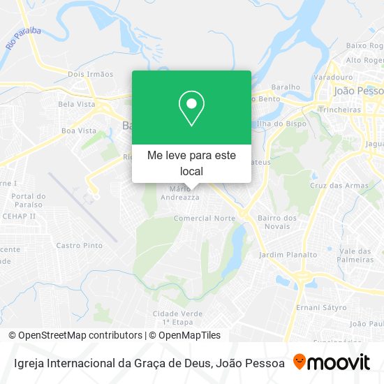 Igreja Internacional da Graça de Deus mapa