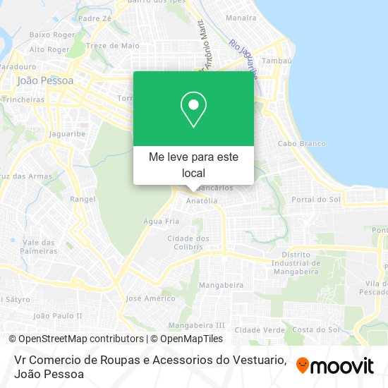 Vr Comercio de Roupas e Acessorios do Vestuario mapa