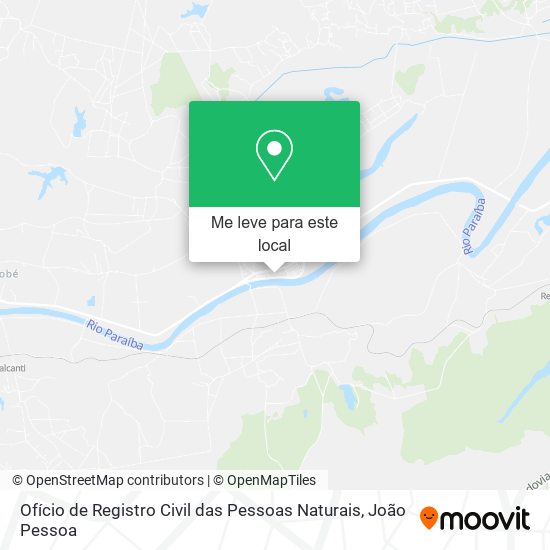 Ofício de Registro Civil das Pessoas Naturais mapa