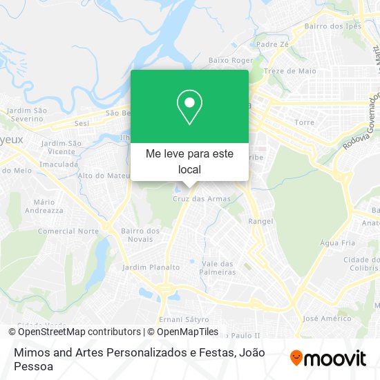 Mimos and Artes Personalizados e Festas mapa