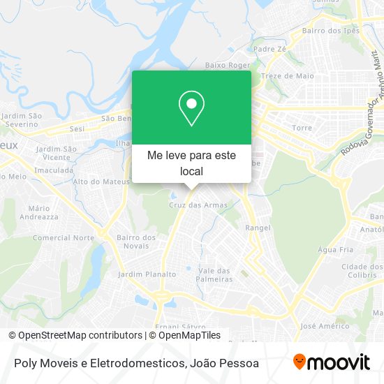 Poly Moveis e Eletrodomesticos mapa