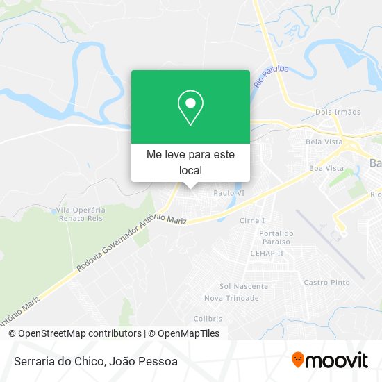 Serraria do Chico mapa