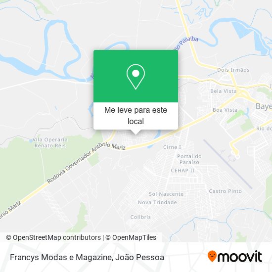 Francys Modas e Magazine mapa