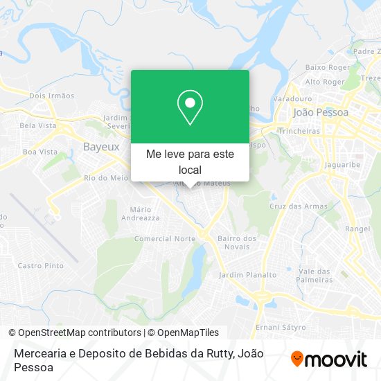 Mercearia e Deposito de Bebidas da Rutty mapa