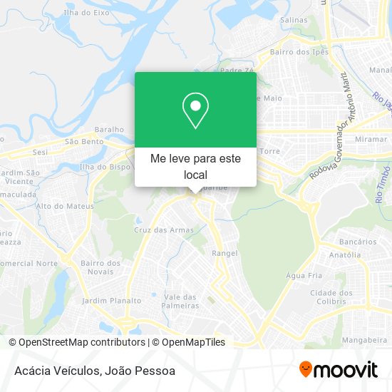 Acácia Veículos mapa