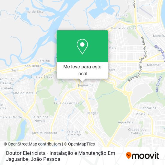 Doutor Eletricista - Instalação e Manutenção Em Jaguaribe mapa