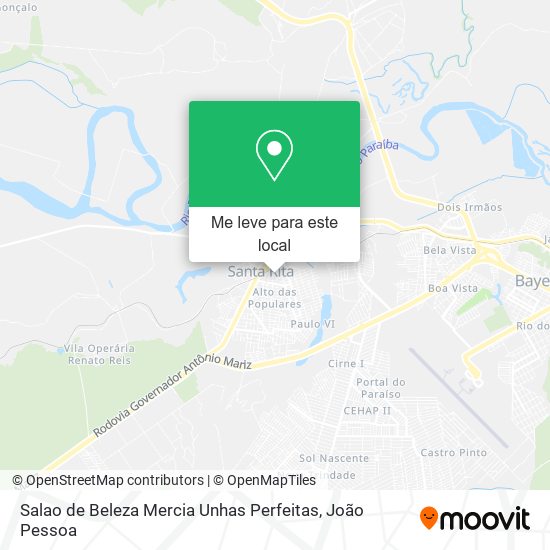 Salao de Beleza Mercia Unhas Perfeitas mapa