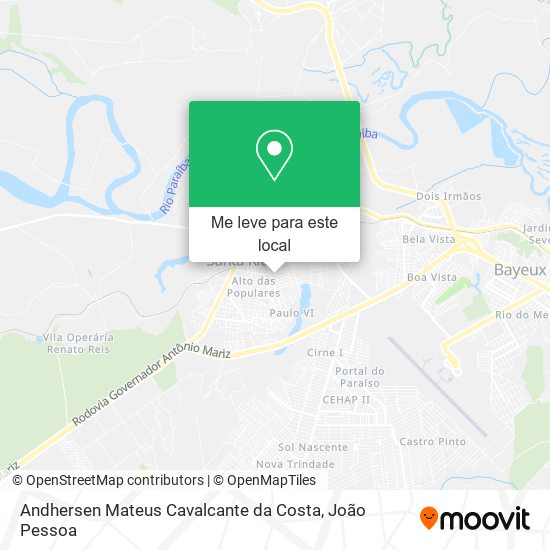 Andhersen Mateus Cavalcante da Costa mapa