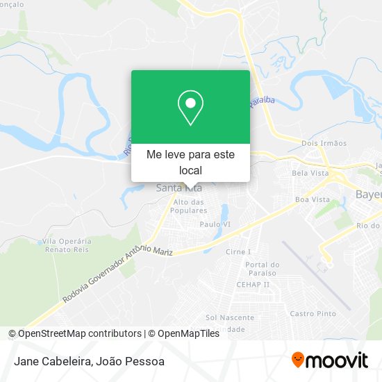 Jane Cabeleira mapa