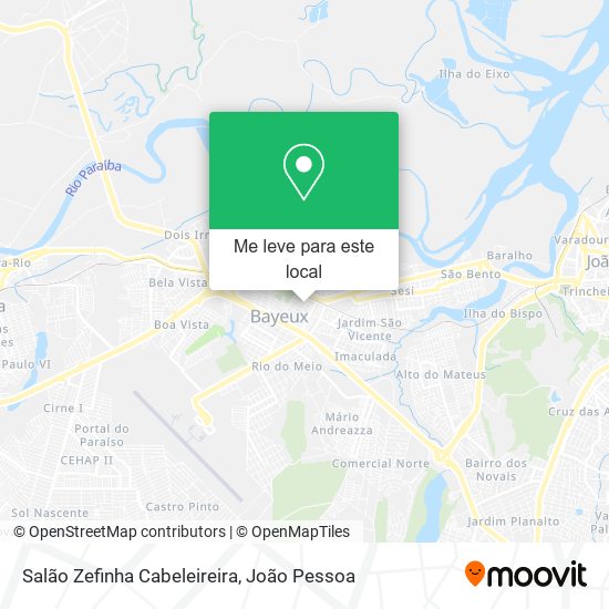 Salão Zefinha Cabeleireira mapa
