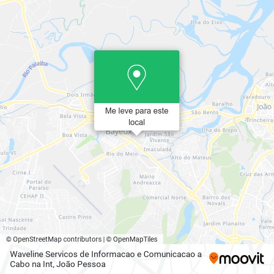 Waveline Servicos de Informacao e Comunicacao a Cabo na Int mapa