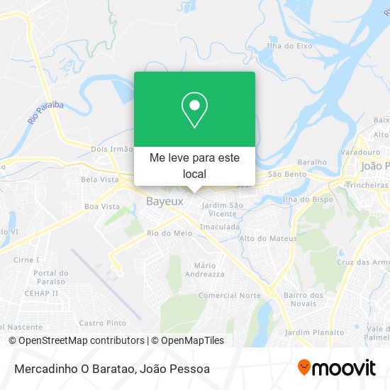 Mercadinho O Baratao mapa