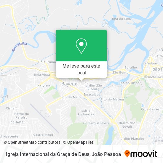 Igreja Internacional da Graça de Deus mapa