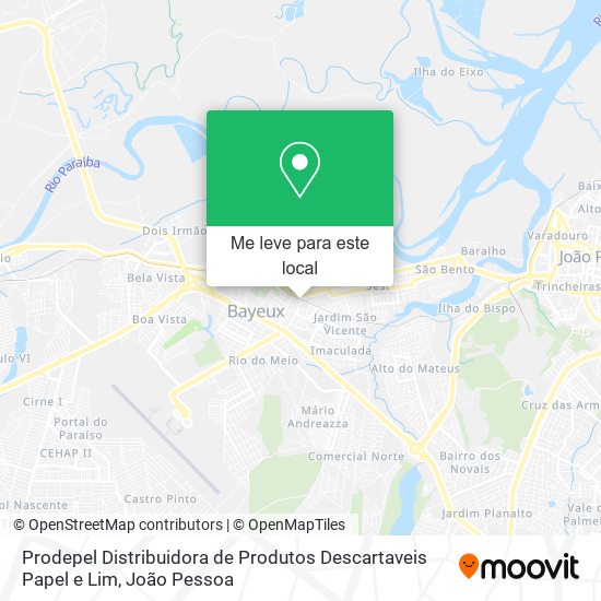 Prodepel Distribuidora de Produtos Descartaveis Papel e Lim mapa