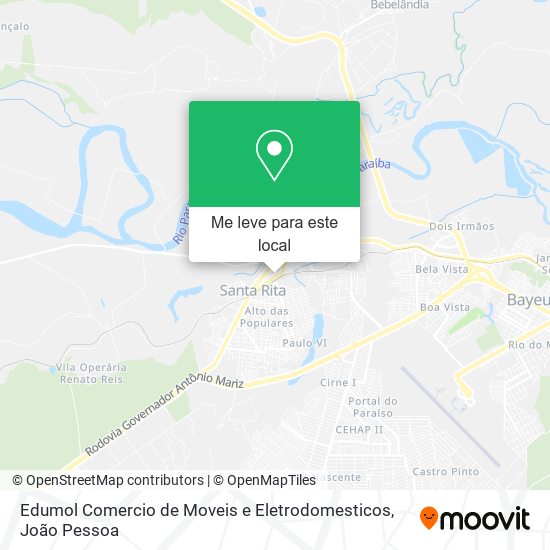 Edumol Comercio de Moveis e Eletrodomesticos mapa