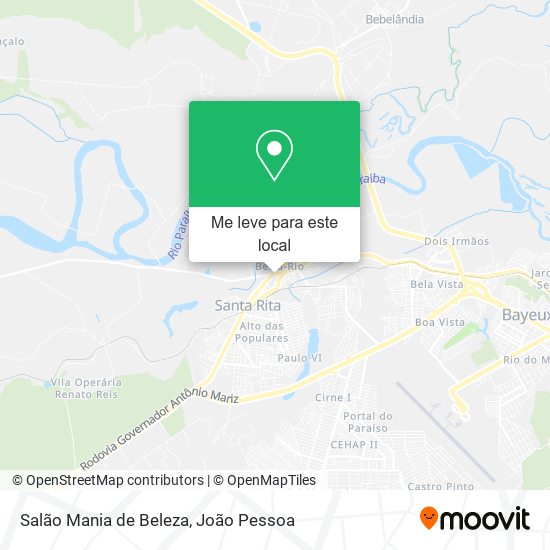 Salão Mania de Beleza mapa