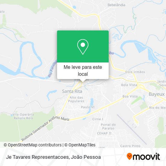 Je Tavares Representacoes mapa