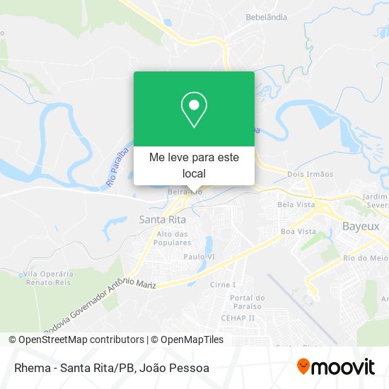 Rhema - Santa Rita/PB mapa