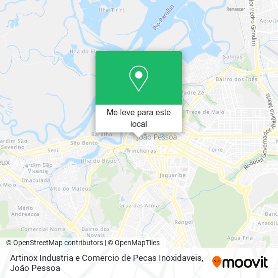 Artinox Industria e Comercio de Pecas Inoxidaveis mapa