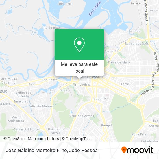 Jose Galdino Monteiro Filho mapa