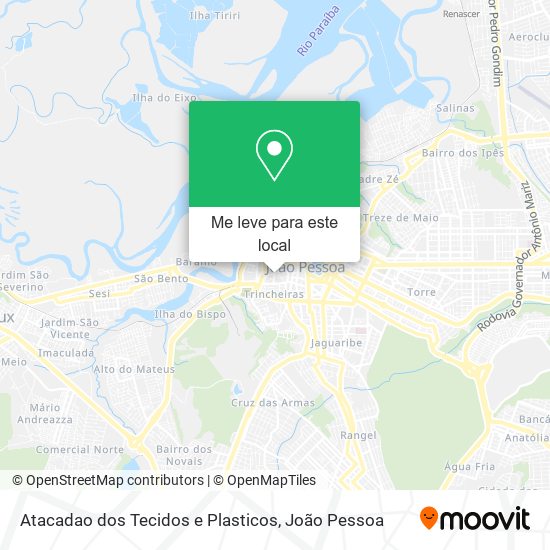 Atacadao dos Tecidos e Plasticos mapa