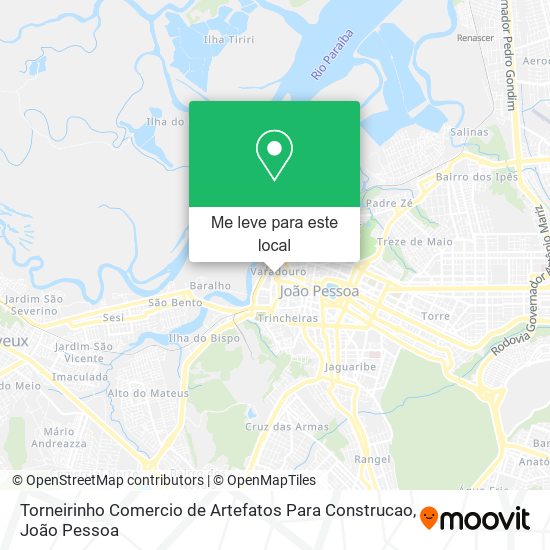 Torneirinho Comercio de Artefatos Para Construcao mapa