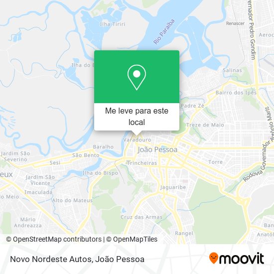 Novo Nordeste Autos mapa