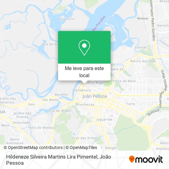 Hildeneze Silveira Martins Lira Pimentel mapa