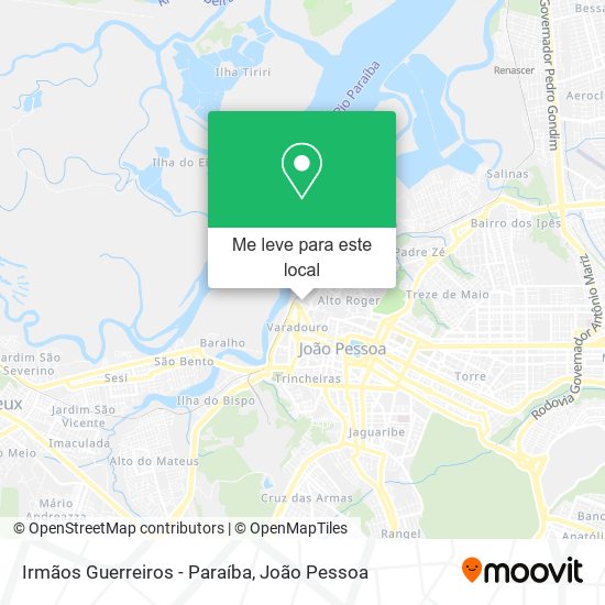 Irmãos Guerreiros - Paraíba mapa
