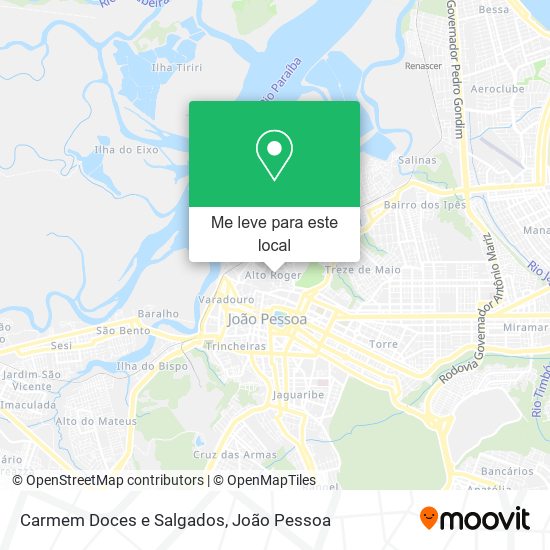 Carmem Doces e Salgados mapa