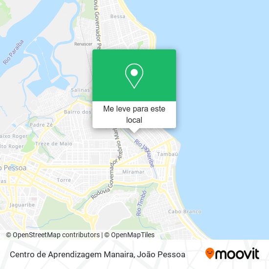 Centro de Aprendizagem Manaira mapa