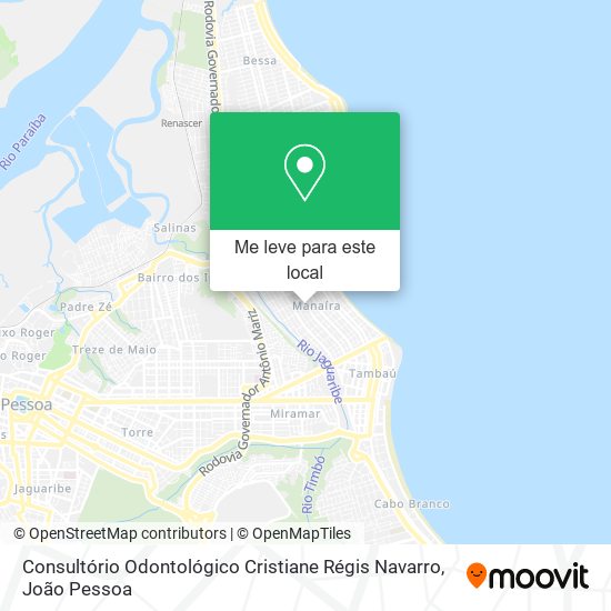 Consultório Odontológico Cristiane Régis Navarro mapa