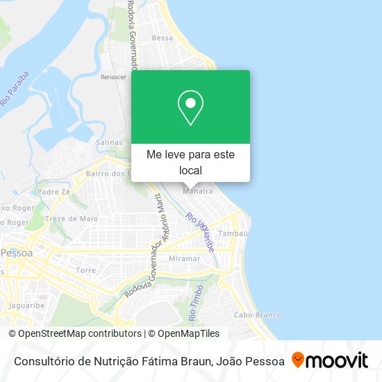 Consultório de Nutrição Fátima Braun mapa