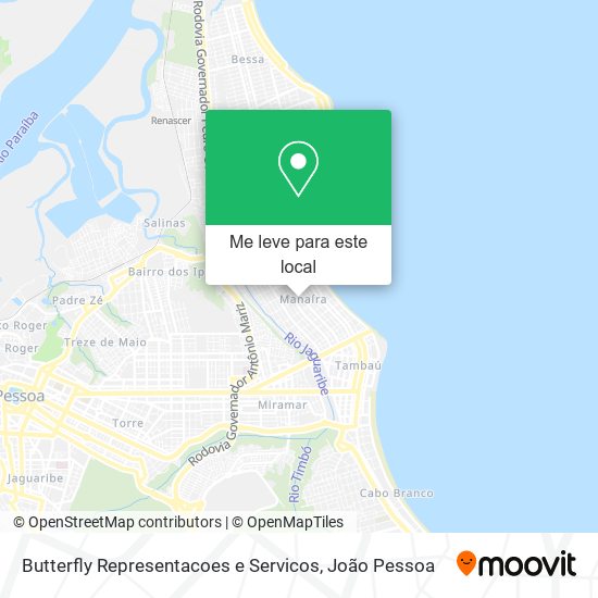 Butterfly Representacoes e Servicos mapa