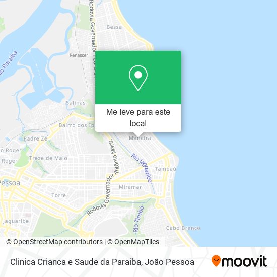 Clinica Crianca e Saude da Paraiba mapa