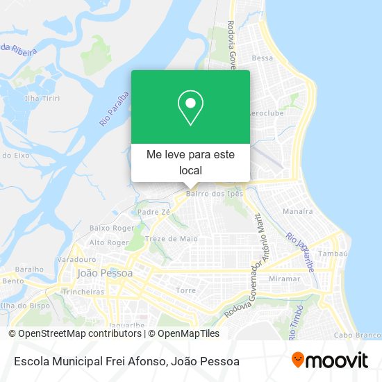 Escola Municipal Frei Afonso mapa