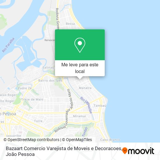 Bazaart Comercio Varejista de Moveis e Decoracoes mapa