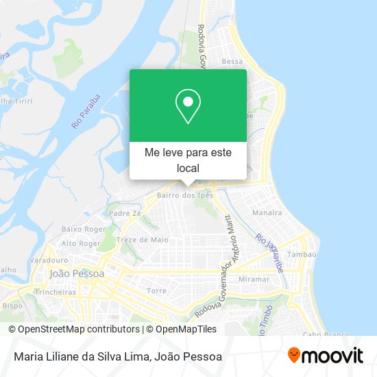 Maria Liliane da Silva Lima mapa