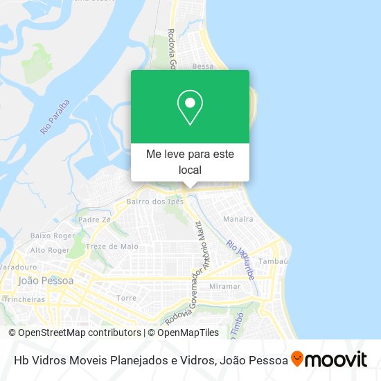 Hb Vidros Moveis Planejados e Vidros mapa