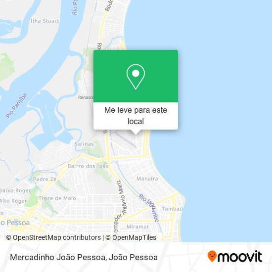 Mercadinho João Pessoa mapa