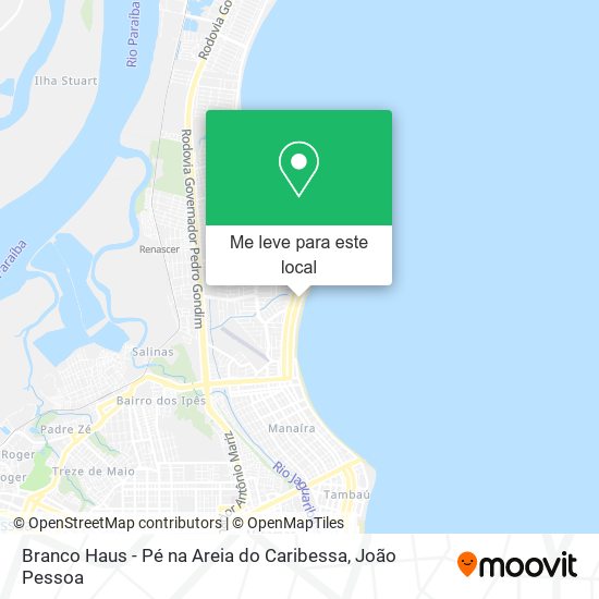 Branco Haus - Pé na Areia do Caribessa mapa