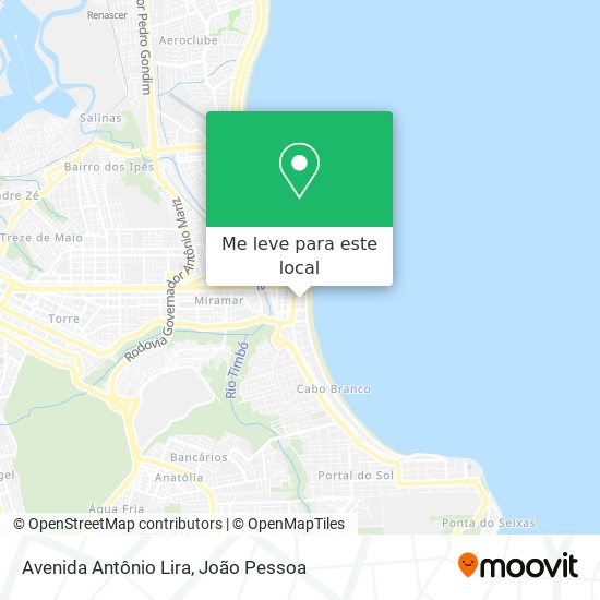Avenida Antônio Lira mapa