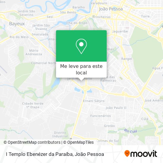 I Templo Ebenézer da Paraíba mapa