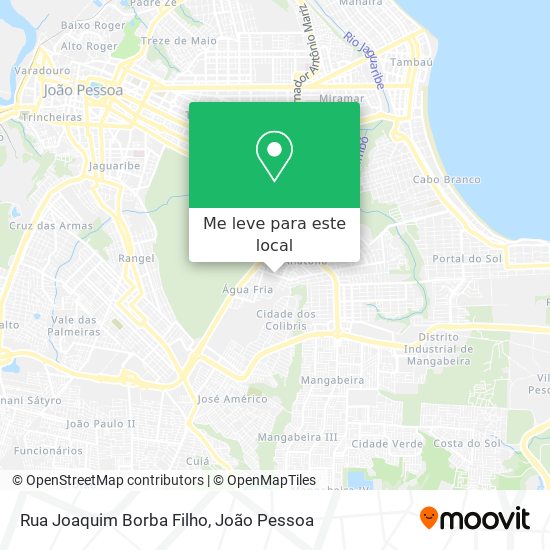 Rua Joaquim Borba Filho mapa
