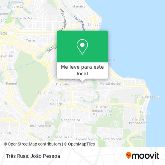 Três Ruas mapa